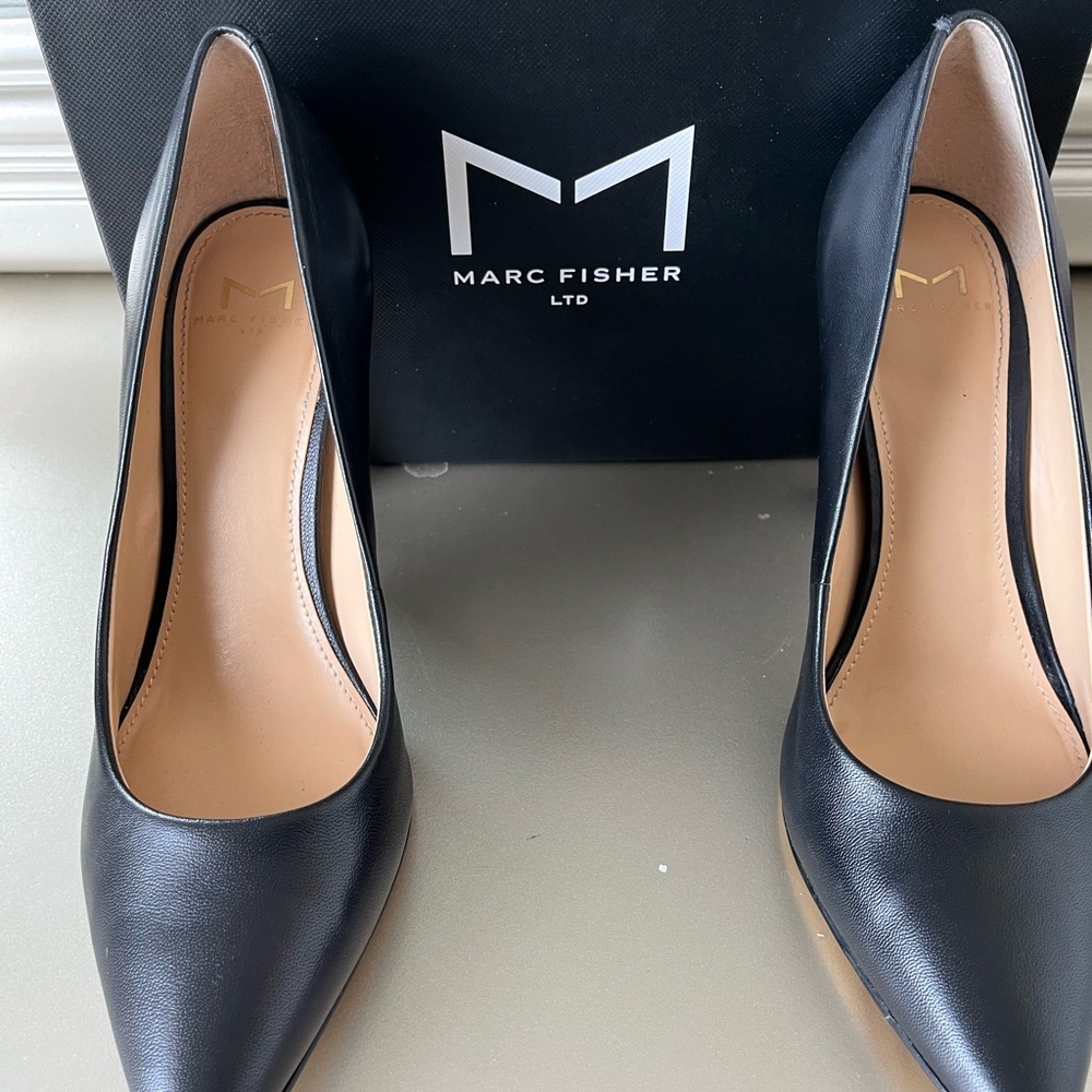 Marc Fisher Black Leather Heels